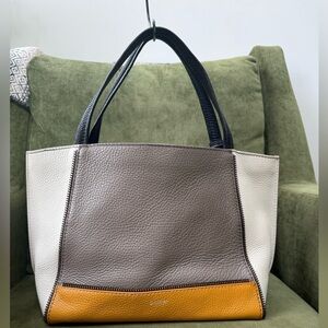 Botkier SoHo Color Block Tote Zipper Accents